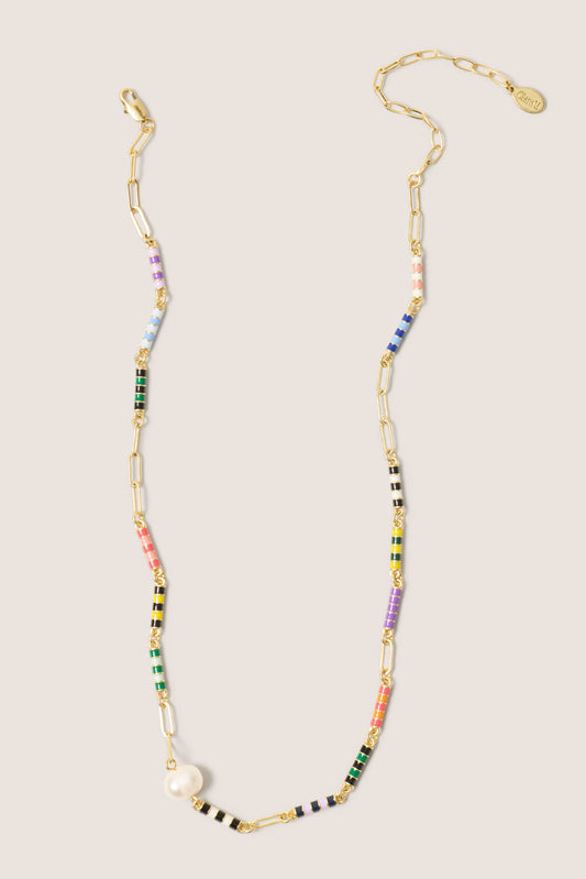 Le Stripe Pearl Necklace