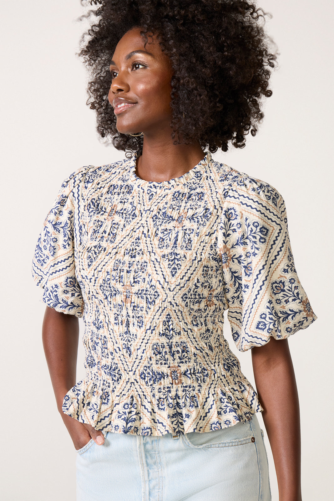 Mina Smocked Blouse