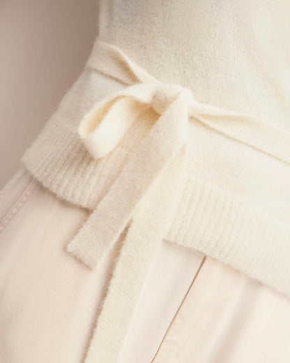 The Alpaca Wrap Sweater | Snow