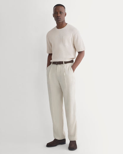 Soyeux Linen Pleated Trouser | Peyote