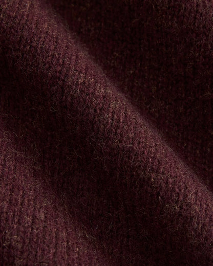 Cropped Boxy Crew in Luxe Merino | Heathered Winetasting