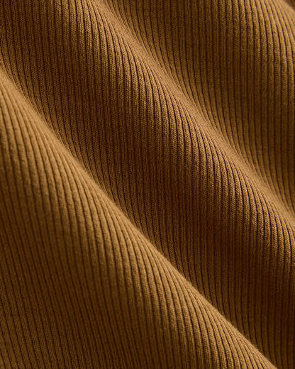 Luxe Rib 3/4 Sleeve Boatneck Tee | Toffee