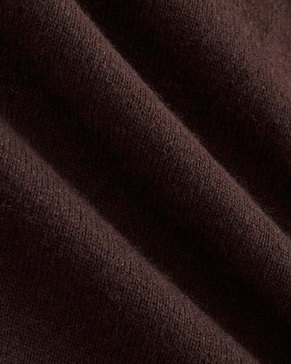 Cashmere Polo Midi Dress | Dark Chocolate