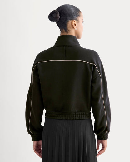 Luxe Fleece Track Jacket | Black