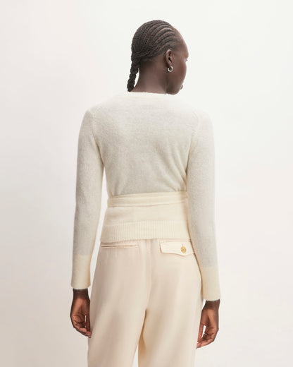 The Alpaca Wrap Sweater | Snow