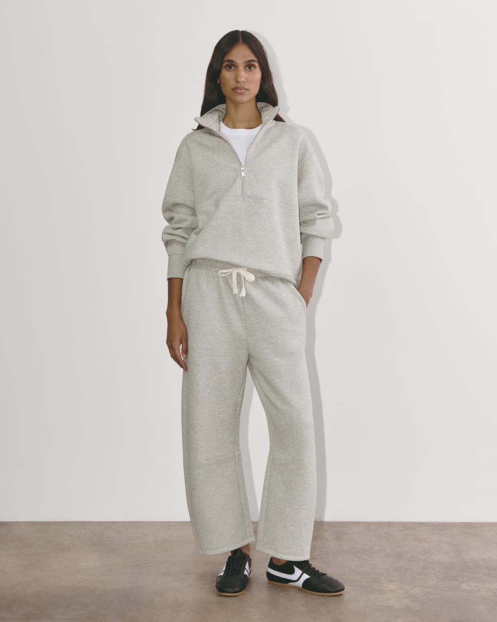 Luxe Fleece Half-Zip Sweatshirt | Heathered Grey