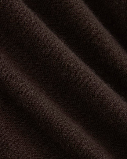 Cashmere Button-Up Shirt | Dark Chocolate