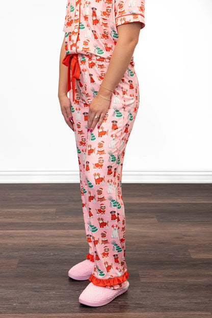 ALB Custom Women's Festive Short Sleeve and Pants Jammies Set