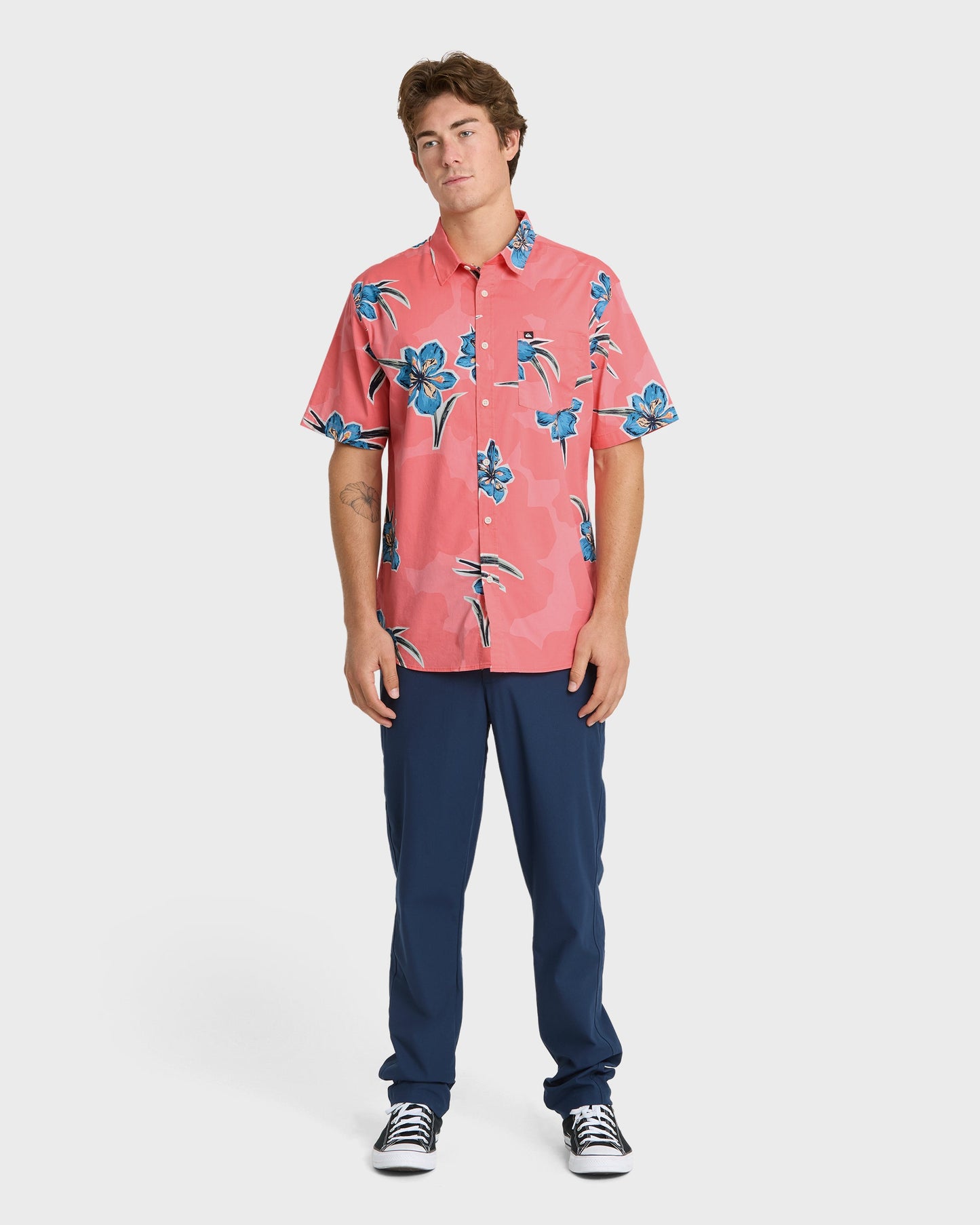 Apero Organic Classics Short Sleeve Shirt - Strawberry Print