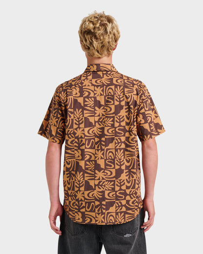 Terra Classic Stretch Short Sleeve Shirt - Chocolate
