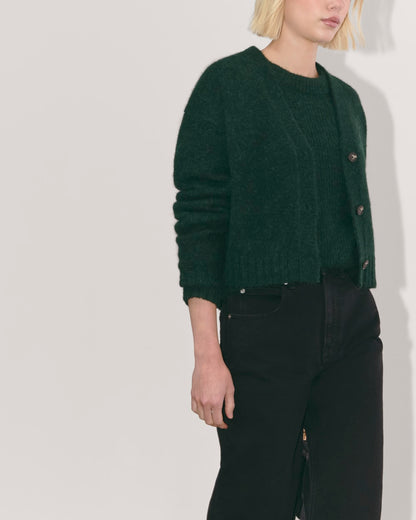 The Boxy Cardigan in Alpaca | Scarab