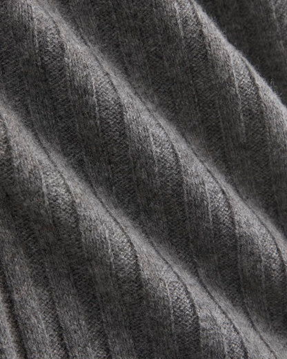Straight-Leg Pant in Wool Cashmere | Heather Charcoal