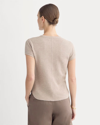 Shrunken Tee in Cozy Waffle | Heathered Oatmeal