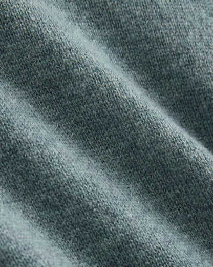 Cashmere Quarter Zip Sweater | Denim Blue